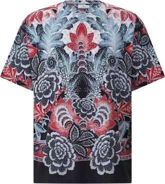 Etro Tops, Heren, Veelkleurig, M, Katoen, T-shirt met Paisley-patroon