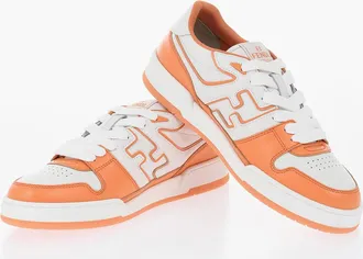 Fendi Leather Two-Tone Sneakers MATCH Fendi