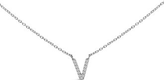 House of Brilliance 10K Gold Diamond Accent A-Z Block Initial Pendant Necklace