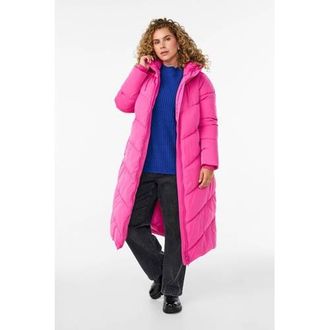 Zizzi gewatteerde jas roze