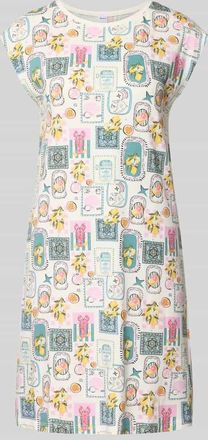 Skiny Skiny Nachthemd aus Modal-Mix im Allover-Look in Offwhite, Gr&ouml;&szlig;e 40