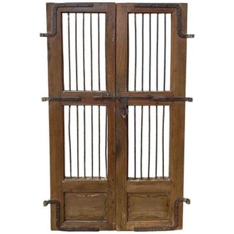 Wanderlust Deco Puerta De Madera Acabado Artesanal Marr&oacute;n 96x4x170h Cm