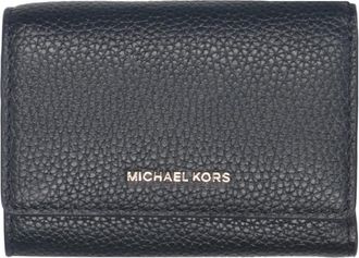 Michael Kors Bryant Medium Pebbled Leather Wallet - Dames - Portefeuilles - Zwart - ONE Size - Leer - Accessoires