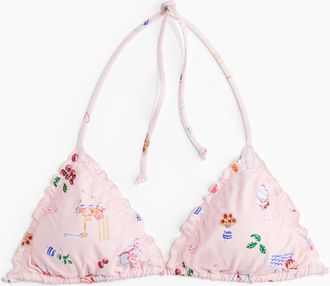 H&M Wattiertes Triangel-Bikinitop - Orange