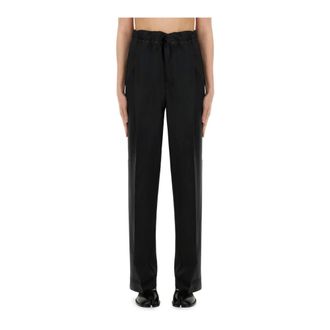 Maison Margiela Wide Trousers, female, Black, Size: XL Wide Leg Trousers