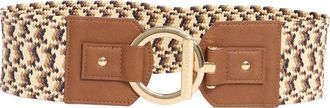 Vince Camuto Toggle Buckle Woven Raffia Belt in Brown Multi at Nordstrom Rack, Size Large/x-Large
