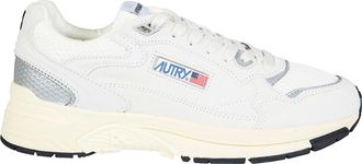 Autry White Upper Silver Accents Sneakers