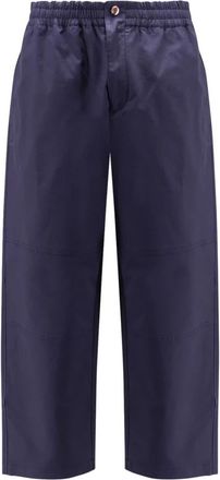 Moncler Broeken - Heren - Straight fit broeken - Blauw - M - Katoen - Broeken