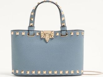 Valentino Garavani Rockstud Mini Shopping Bag In Grainy Calfskin Wo
