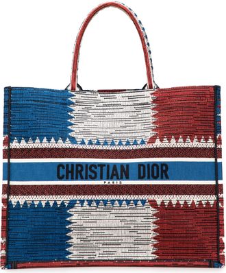 Dior Pre-owned Womens Book Tote Redbluewhite - Red Textile - One Size