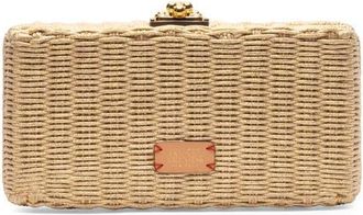 Frances Valentine Pepper Wicker Clutch in Gold at Nordstrom
