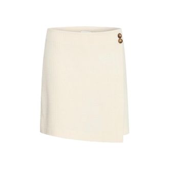 Ichi Ichi - Korte shorts met knoopdetails - Dames - Rokken - Beige - Maat: S Viscose