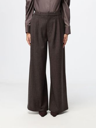 Eleh High-Waisted Straight Leg Gabardine Trousers with Pleats