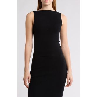 Leith Reversible Compact Tank in Black at Nordstrom Rack, Size X-Small