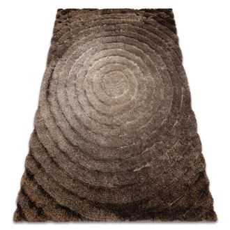 RugsX Rugsx - Alfombra Moderno Flim 008-b7 Moderno, Circulos - Structural Marr&oacute;n Brown 120x160 Cm