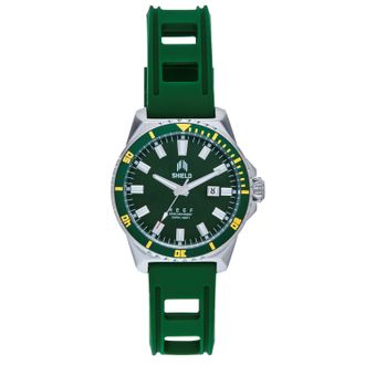 Shield Mens Reef Strap Watch w/Date - Green Stainless Steel - One Size