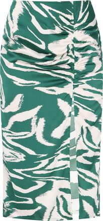Faina rok Dames Groen gebroken wit