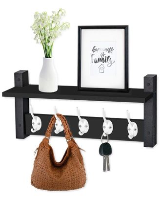 Sorbus Xl Wall Mount Coat Hooks Floating Shelf
