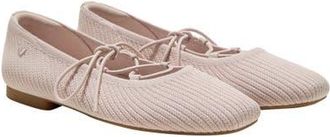 Vivaia Miley Square-Toe Ballet Flats Lace-Up Mary Janes in Ballet Blush French Stripe at Nordstrom, Size 9.5