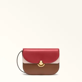 Furla Sfera Borsa A Tracolla S Toni Lacca Multicolore Pelle Di Vitello Morbida Roma Color-block Donna