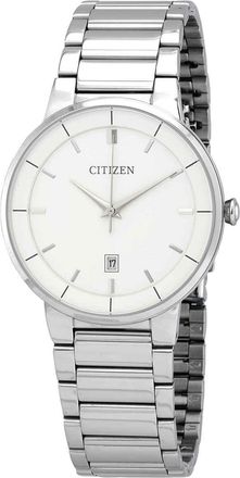 Citizen Quartz White Dial Stainless Steel Mens Watch BI5010-59A