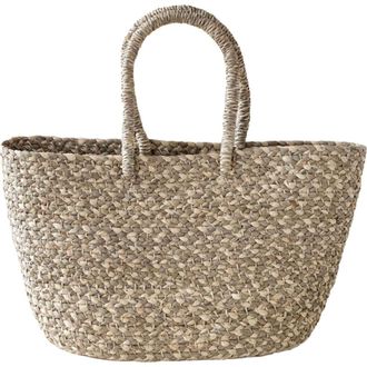 Indego Africa Braided Raffia Tote Sage and Natural in Green And Natural at Nordstrom, Size Medium