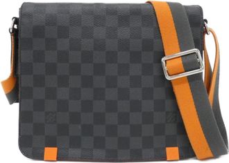 Louis Vuitton Graphite Orange Coated Canvas Shoulder Bag (Pre-Owned)