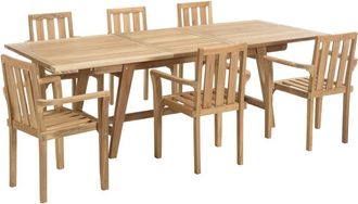 Macabane Muebles de jard&iacute;n de teca para 8/10 personas