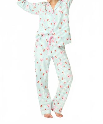 PJ Salvage Ma Cherie 3 Piece Matching Flannel Set In Light Mint