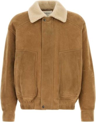 Saint Laurent Brown Shirt Collar Jacket