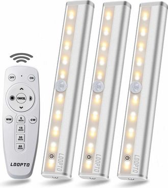 OEM Paquete De 3 Luces Led Inal&aacute;mbricas Con Control Remoto. Apliques Inal&aacute;mbricos Para Dormitorios Y Armarios. No Requieren Cableado