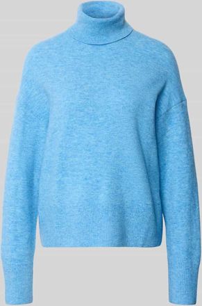 Marc O'Polo Denim Marc OPolo Denim Regular Fit Rollkragenpullover aus Schurwoll-Mix in Hellblau, Größe XL