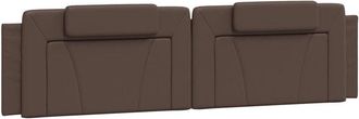 vidaXL Cabecero De Cama Acolchado Cuero Sint&eacute;tico Marr&oacute;n 200 Cm Vidaxl
