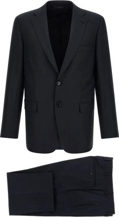 Brioni Brunico Pak - Heren - Business pakken - Blauw - L - Wol - Kostuums