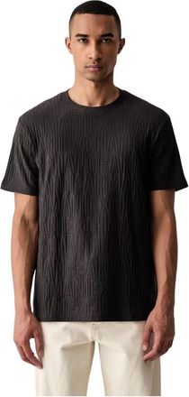 A|X Armani Exchange All-over Jacquard Logo T-Shirt - Heren - T-shirts - Bruin - L - Katoen - Tops