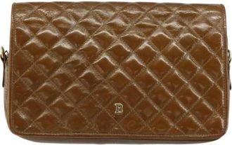 Bally Pre-owned Vintage Chain Shoulder Bag - Dames - Vintage Schoudertas - Bruin - ONE Size - Leer - Vintage