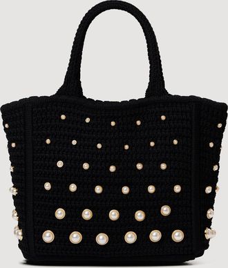 Sandro Beaded crochet bag