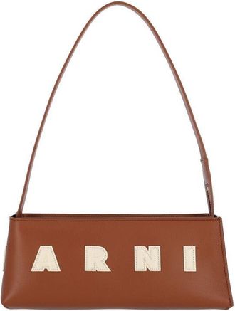 Marni Brown Calfskin Leather Bora Museo Bag