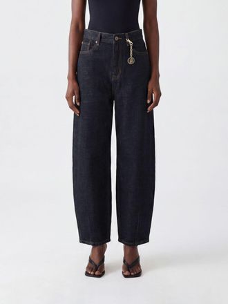 Liu Jo High-Waisted Wide Leg Five-Pocket Jeans in Cotton Denim