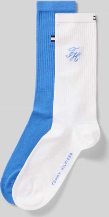 Tommy Hilfiger Str&uuml;mpfe aus Baumwoll-Mix im 2er-Pack in Royal, Gr&ouml;&szlig;e 35-38