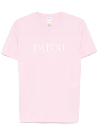 Patou Pink T-Shirt With Logo Print On The Chest