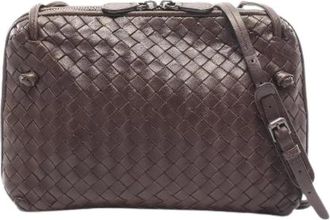 Bottega Veneta Pre-owned Nodini Intrecciato Leren Schoudertas - Dames - Vintage Schoudertas - Bruin - ONE Size - Leer - Vintage