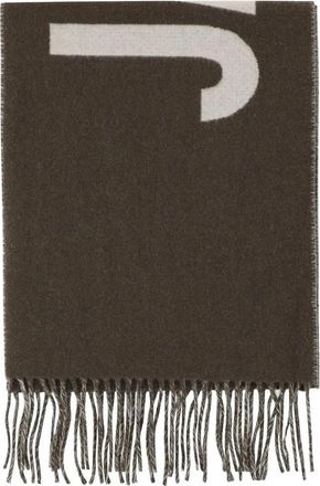 Jacquemus Brown Logo Scarf