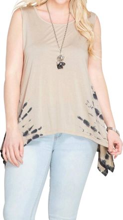 She + Sky Sleeveless Tank Top In Taupe