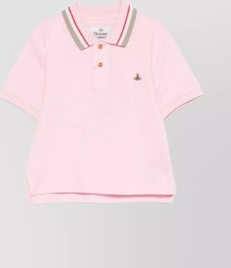 Vivienne Westwood striped cotton short sleeve polo shirt