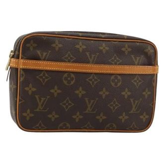 Louis Vuitton Pre-owned Clutches, female, Brown, Size: ONE SIZE Pre-owned Monogram Canvas Clutch Bag