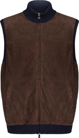 Fedeli Mouweloze Gilet - Heren - Bodywarmers - Bruin - 5XL - Kasjmier - Jassen