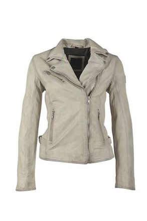 Mauritius Womens Maysie Rf Leather Jacket In Off White