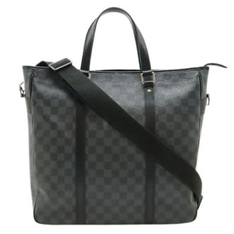 Louis Vuitton Pre-owned Tote Bags, male, Black, Size: ONE SIZE Pre-owned Tadao Damier Graphite tote bag