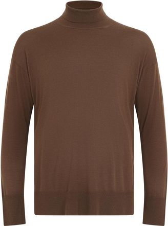 Max Mara Trui met Hoge Kraag van Wol - Dames - Coltruien - Bruin - M - Wol - Truien & Vesten
